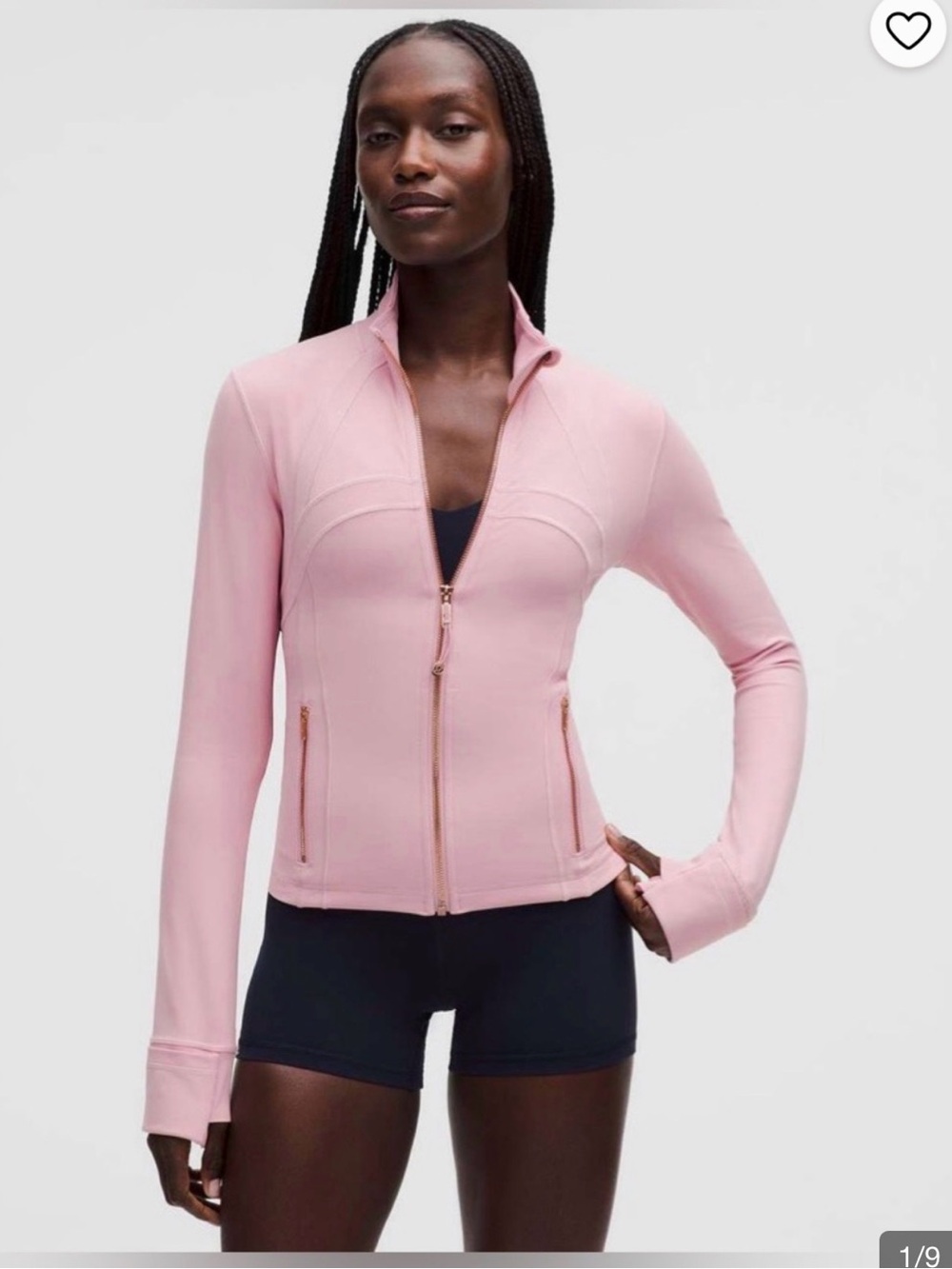 Lululemon Define Cropped Jacket Nulu Size 6 Pink Haze Rose Gold NWT